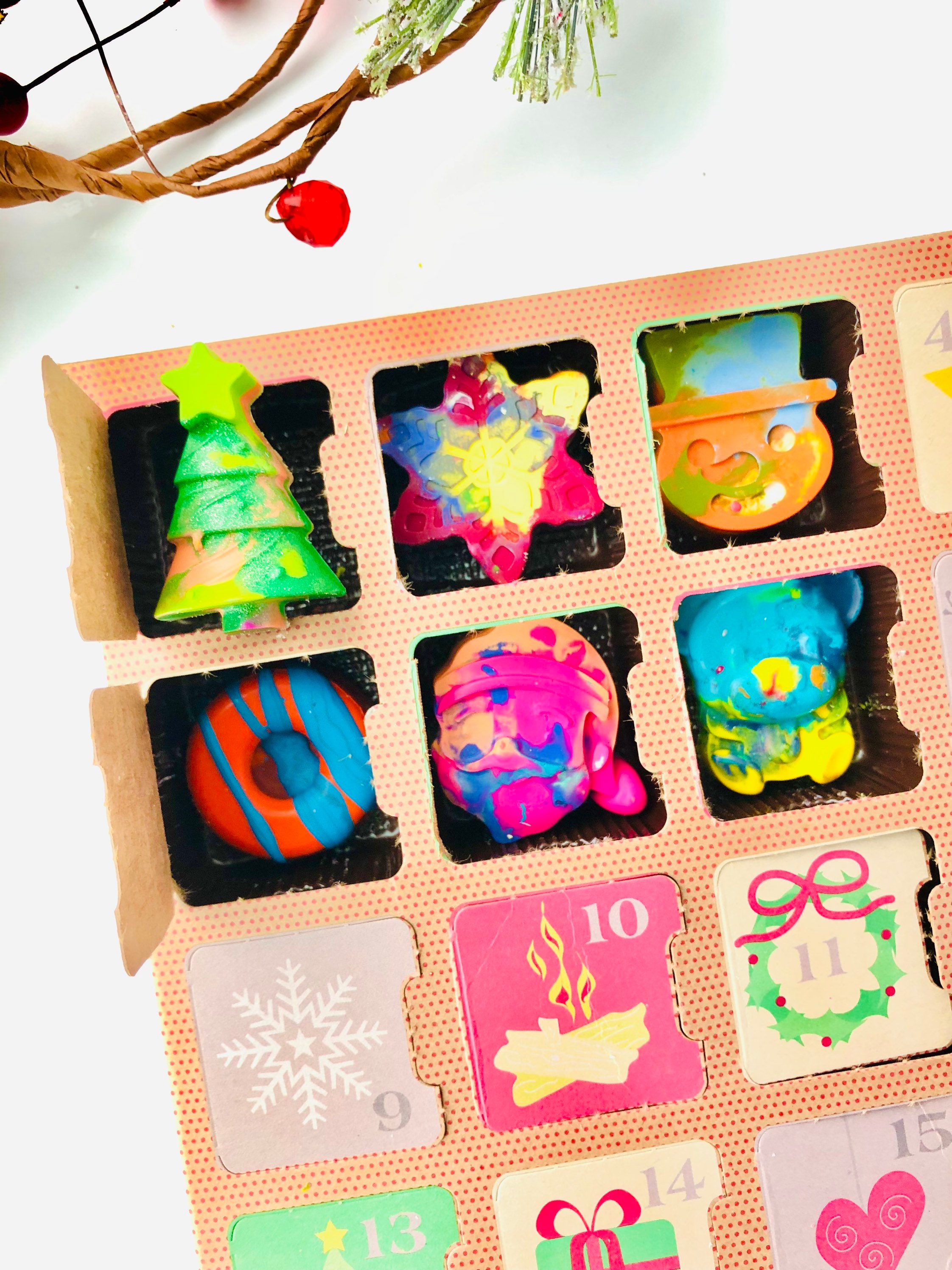 2023 Advent Calendar for Kids, Christmas Advent Calendar Crayons