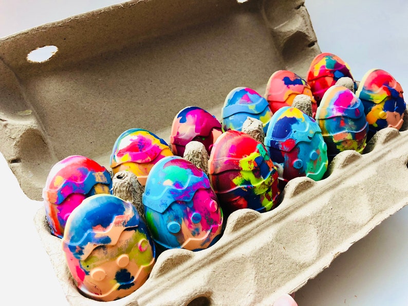 Egg Shaped Crayons Rainbow Egg Crayons in A Carton Crayons Easter Egg Crayon Gift Easter Basket Filler EASTER Egg Crayon Gift for Kids