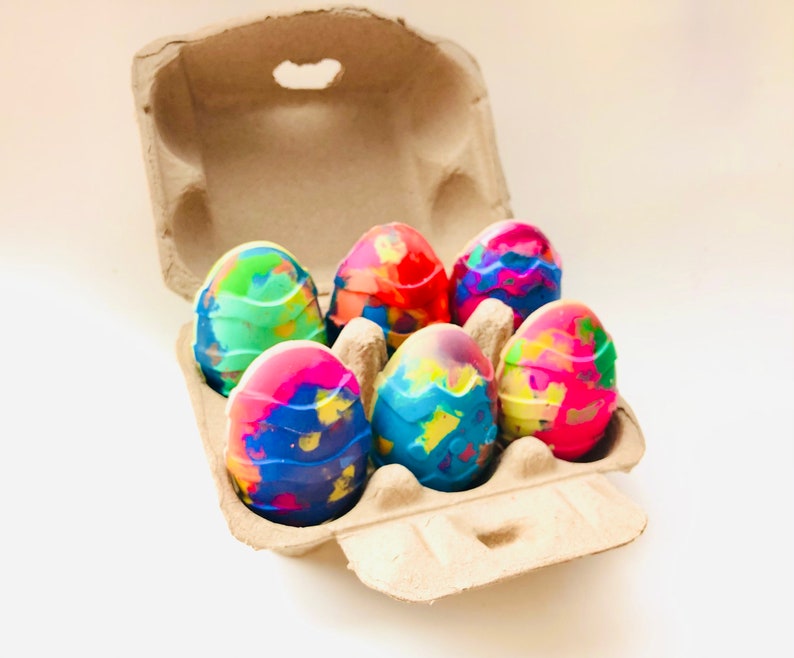 Egg Shaped Crayons Rainbow Egg Crayons in A Carton Crayons Easter Egg Crayon Gift Easter Basket Filler EASTER Egg Crayon Gift for Kids