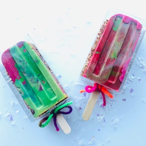Popsicle Shaped BIRTHDAY Crayon Gift for Kids, Popsicle Shaped Crayon, Foodie Summer Party Favors, Summer Birthday Gift for Kids, KrayonPop® Swirly
