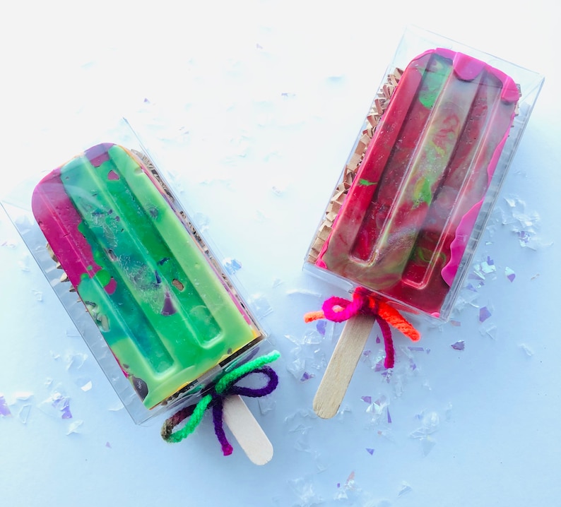 Popsicle Shaped BIRTHDAY Crayon Gift for Kids, Popsicle Shaped Crayon, Foodie Summer Party Favors, Summer Birthday Gift for Kids, KrayonPop® image 2