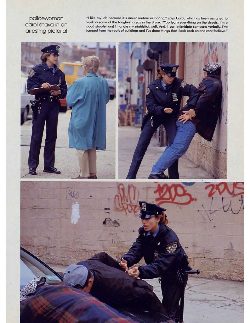 Nude Police Woman Playboy Photos Vintage Wall Art Decor Etsy