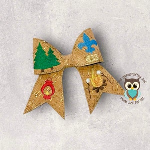 Cub Scout/Boy Scout Hair Bow Personalized with Pack/Troop Number