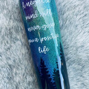 Northern Lights Tumbler, Northern Lights Glitter Tumbler