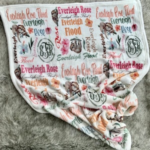 Sloth Baby Blanket, Sloth Personalized Baby Blanket, Personalized Crib Blanket
