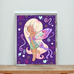 Fairy Aesthetic Art Print wall art print original art fairy art fantasy art print wall decor