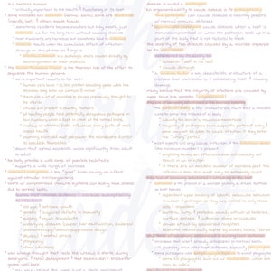 Peut inclure: Notes manuscrites sur un fond rose avec le titre "Microbes et humains". Les notes traitent du microbiome humain, de son importance pour la santé et des facteurs qui peuvent affaiblir le système immunitaire. Les notes traitent également de la manière dont la colonisation par des microbes peut conduire à des maladies, y compris les étapes impliquées dans l'établissement et les dommages causés.