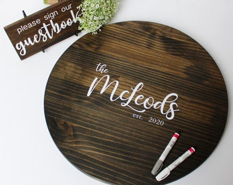 Alternative Wedding Guestbook | Guest Book Wood Wedding Alternative | Last Name Wood Wedding Guestbook | Wood Guestbook Sign Alternative
