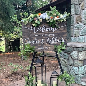Wedding Welcome Sign | Wood Wedding Sign | Welcome to our Forever | Welcome to our Wedding Sign | Custom Wedding Welcome Decor
