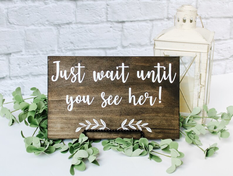 Ring Bearer Wood Wedding Sign | Just Wait Until You See Her | Flower ...