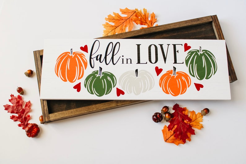 Fall Decor / Fall Signs / Football and Fall Yall Sign / Gather Sign / Benvenuti nel nostro Patch Sign / Fall in Love Sign / Fall Wood Signs immagine 8