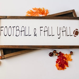 Fall Decor / Fall Signs / Football and Fall Yall Sign / Gather Sign / Benvenuti nel nostro Patch Sign / Fall in Love Sign / Fall Wood Signs immagine 3
