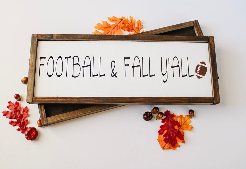 Fall Decor / Fall Signs / Football and Fall Yall Sign / Gather Sign / Benvenuti nel nostro Patch Sign / Fall in Love Sign / Fall Wood Signs immagine 3