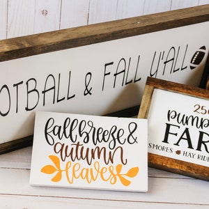 Fall Decor / Fall Signs / Football and Fall Yall Sign / Gather Sign / Benvenuti nel nostro Patch Sign / Fall in Love Sign / Fall Wood Signs immagine 2