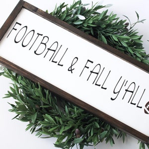 Fall Decor / Fall Signs / Football and Fall Yall Sign / Gather Sign / Benvenuti nel nostro Patch Sign / Fall in Love Sign / Fall Wood Signs Football & Fall Yall