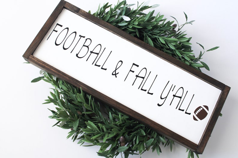 Fall Decor / Fall Signs / Football and Fall Yall Sign / Gather Sign / Benvenuti nel nostro Patch Sign / Fall in Love Sign / Fall Wood Signs Football & Fall Yall