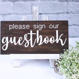 Please Sign Our Guestbook Sign | Wedding Guestbook Table Wood Sign | Wedding Please Sign Our Guestbook | Rustic Wedding Wood Sign