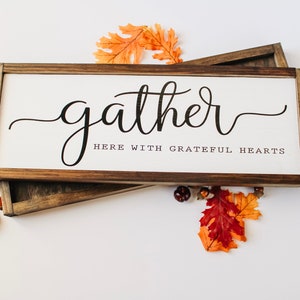 Fall Decor / Fall Signs / Football and Fall Yall Sign / Gather Sign / Benvenuti nel nostro Patch Sign / Fall in Love Sign / Fall Wood Signs Gather with Grateful