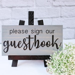 Please Sign Our Guestbook Sign | Wedding Guestbook Table Wood Sign | Wedding Please Sign Our Guestbook | Rustic Wedding Wood Sign