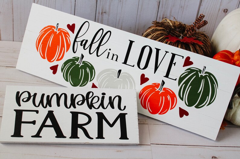 Fall Decor / Fall Signs / Football and Fall Yall Sign / Gather Sign / Benvenuti nel nostro Patch Sign / Fall in Love Sign / Fall Wood Signs immagine 10