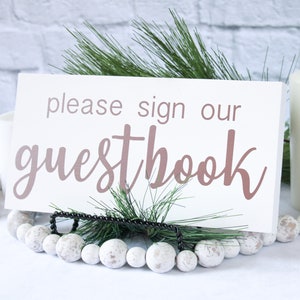 Please Sign Our Guestbook Sign | Wedding Guestbook Table Wood Sign | Wedding Please Sign Our Guest Book | Rustic Wedding Wood Sign