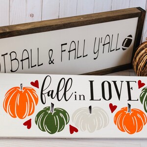 Fall Decor / Fall Signs / Football and Fall Yall Sign / Gather Sign / Benvenuti nel nostro Patch Sign / Fall in Love Sign / Fall Wood Signs Fall in Love