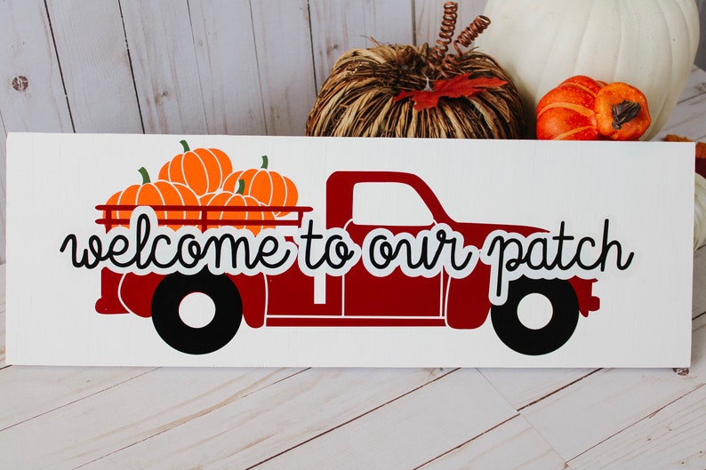 Fall Decor / Fall Signs / Football and Fall Yall Sign / Gather Sign / Benvenuti nel nostro Patch Sign / Fall in Love Sign / Fall Wood Signs Welcome to our Patch