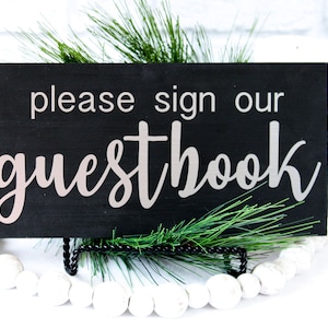 Please Sign Our Guestbook Sign | Wedding Guestbook Table Wood Sign | Wedding Please Sign Our Guest Book | Rustic Wedding Wood Sign