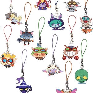 knapperige yordoods dubbelzijdige telefoonbedels | Gestanste lolly-bedels van 1,25-1,5 inch