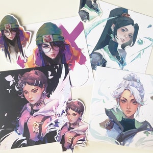 VAL GALS + a man + omen | sticker + print | Clove, Reyna, Sova, Omen, Astra, KJ, Sage, Jett Valorant