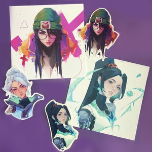 VAL GALS sticker + print | KJ, Sage, Jett Valorant