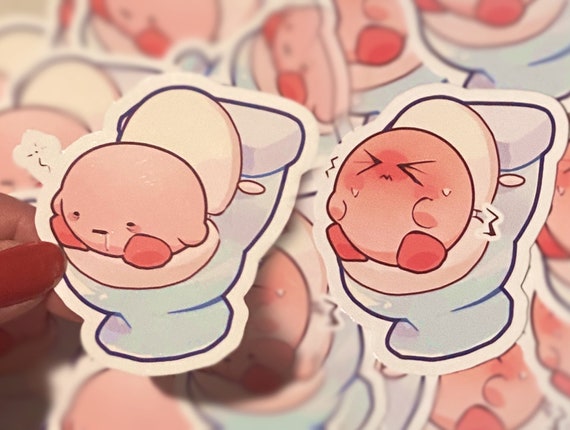 skibbidi toilet kirby | cute and funny glossy diecut vinyl stickers