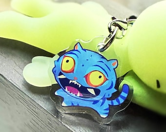 Derpy Anhänger | 1 "Vorderseitiger Glitter Epoxy Schlüsselanhänger