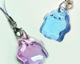 Ditto Charm | 1" Translucent Gradient Front-side Epoxy Keychain