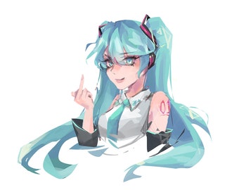 miku middle sticker