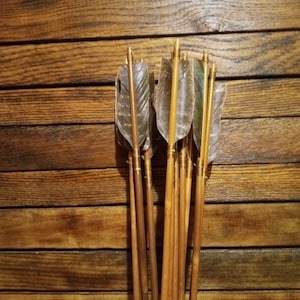 10 Pcs Set 33&quot; (1.5&quot; agate point) Functional Traditional River Reed Arrows