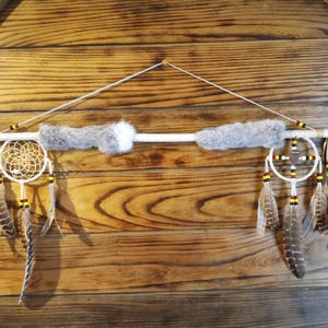 Medicine Wheel/Dream Catcher Dancing Stick Wall Hanging