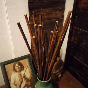 15 Pcs Unit River Cane Sticks Flame Cured 1/4&quot;-3/8&quot; In Diameter & 15&quot;-20&quot;/21&quot;-26&quot; In Length Variations