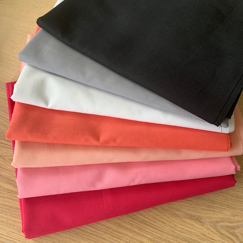 60 Wide Solid Cotton Poly Broadcloth Fabric Great for Face Etsy