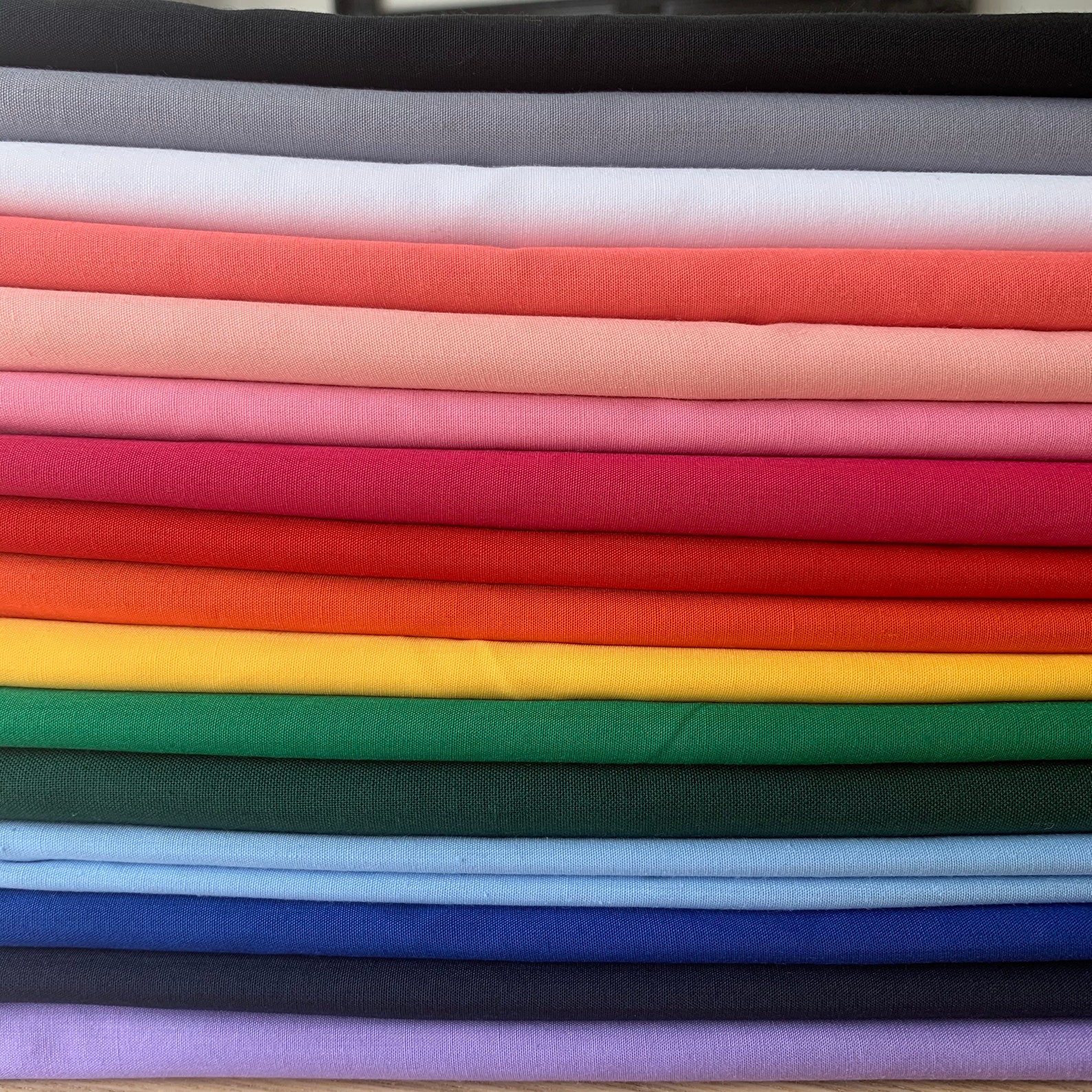 60 Wide Solid Cotton Poly Broadcloth Fabric Great for Face Etsy
