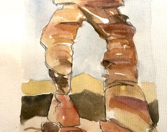 Arches, Original Watercolor Painting