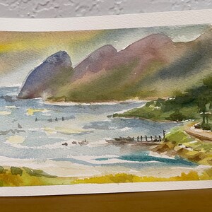 Cat Harbor View, Two Harbors Catalina Original Watercolor Seascape Painting, 2024 image 3