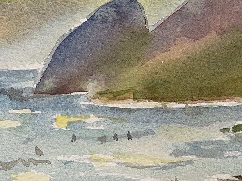 Cat Harbor View, Two Harbors Catalina Original Watercolor Seascape Painting, 2024 image 7