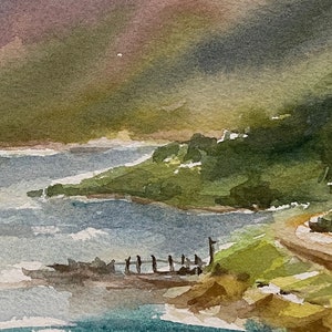 Cat Harbor View, Two Harbors Catalina Original Watercolor Seascape Painting, 2024 image 6