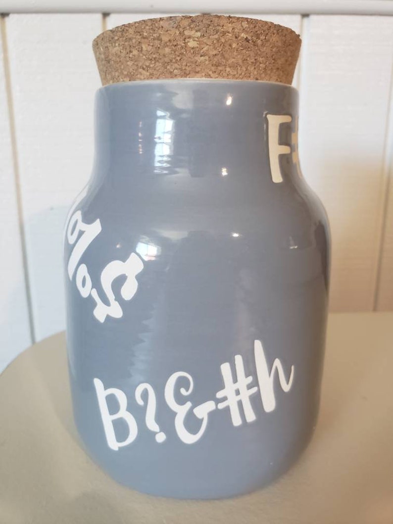 Money jar, piggy bank, customizable savings jars with cork top, any color, any saying, swear jar, MADE TO ORDER image 5