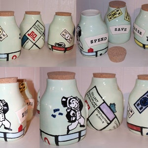 Money jar, piggy bank, customizable savings jars with cork top, any color, any saying, swear jar, MADE TO ORDER image 6