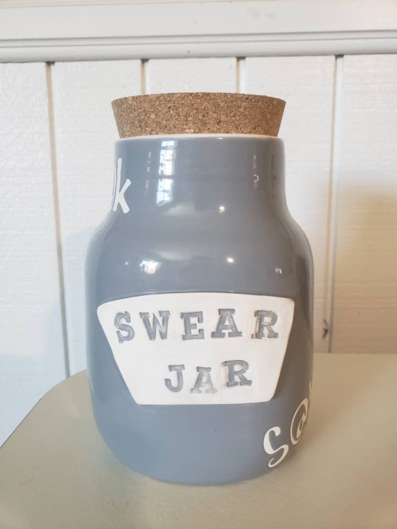 Money jar, piggy bank, customizable savings jars with cork top, any color, any saying, swear jar, MADE TO ORDER image 4