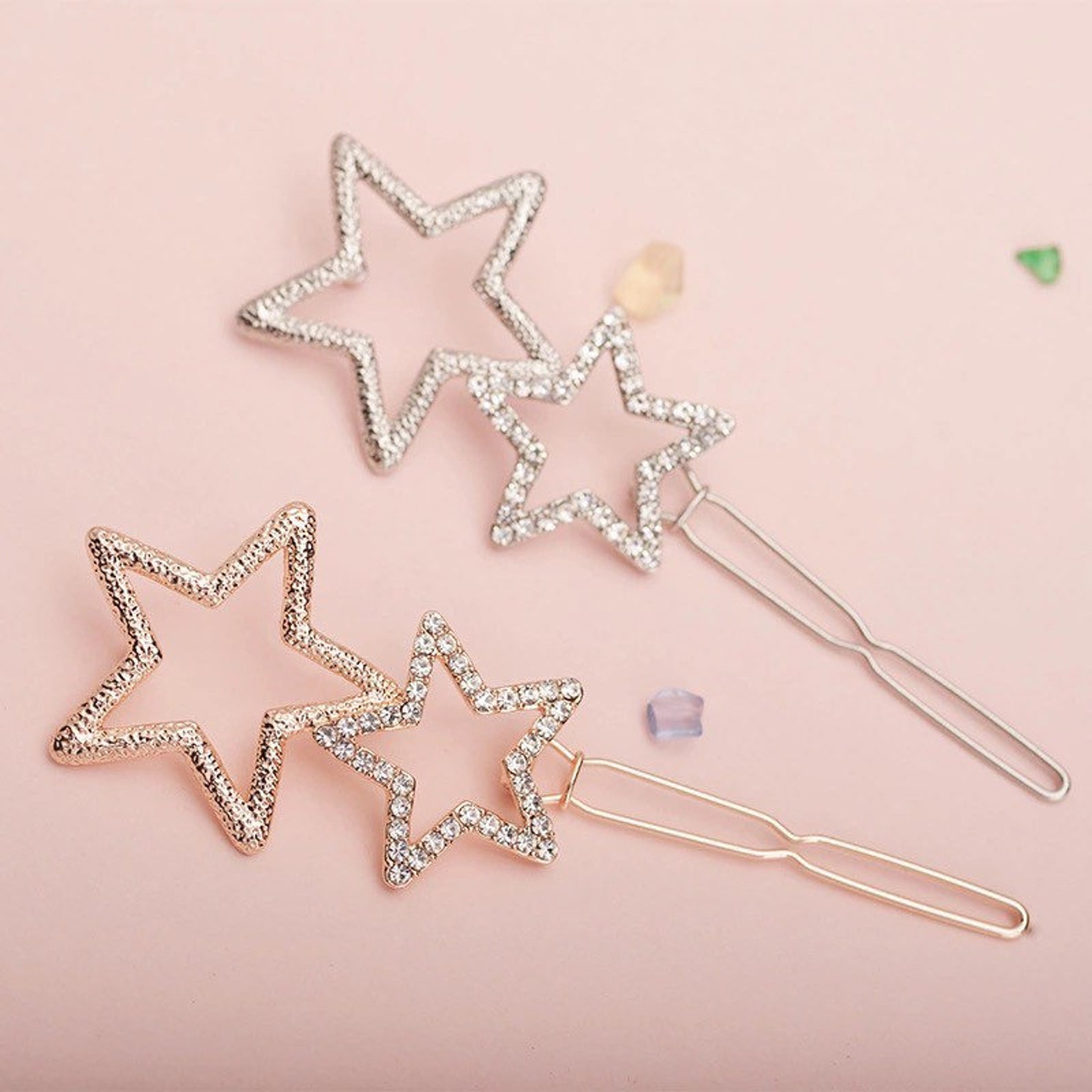 Star Hair Clips Star Hair Clip Star Barrette Star Hair Pin Etsy