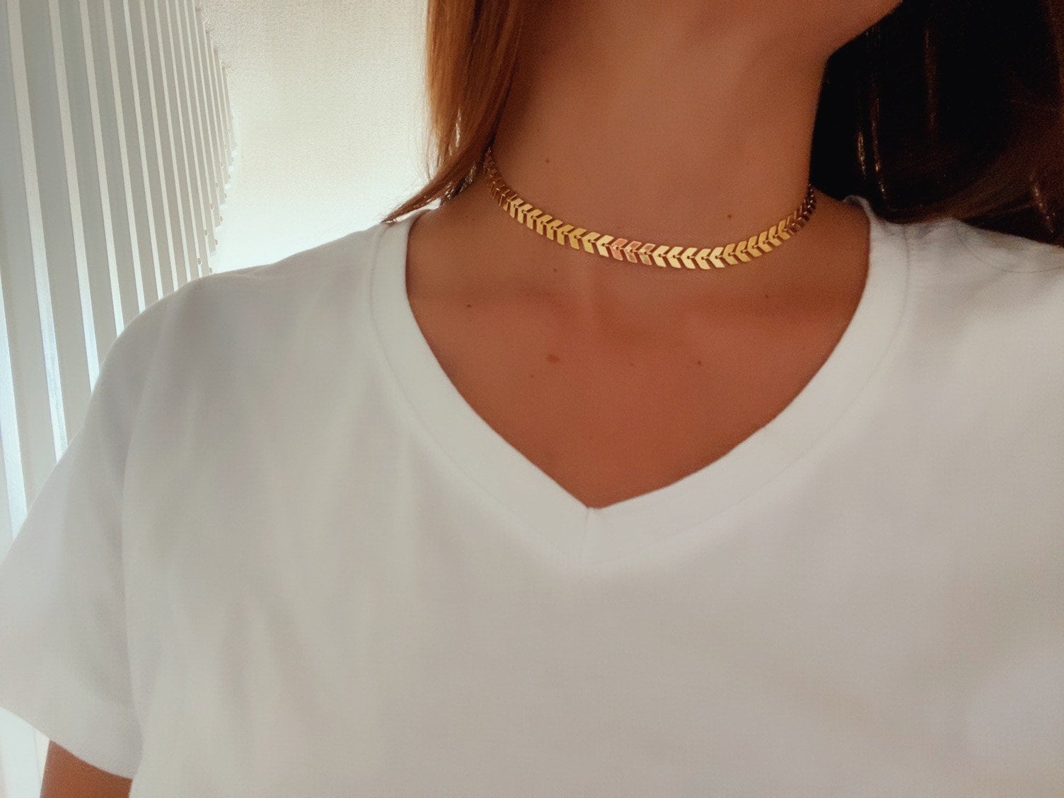 Thin Gold Choker Gold Choker Necklace 14kt Gold Filled 