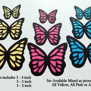 Butterfly Die Cuts, Butterfly Cut Outs, Assembled Butterfly Die Cuts, Butterflies for Scrapbooking, Card Making and Party Decorations, 9 pc.